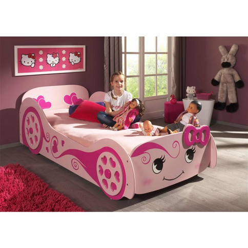 Vipack Bilsäng 90x200 cm, Rosa
