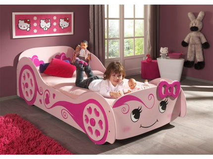 Vipack Bilsäng 90x200 cm, Rosa