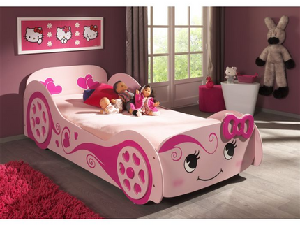 Vipack Bilsäng 90x200 cm, Rosa