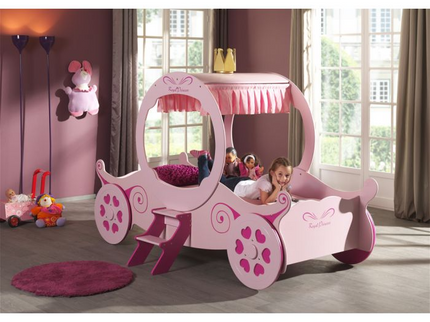 Vipack Bilsäng Princess Kate 90x200 cm, Rosa