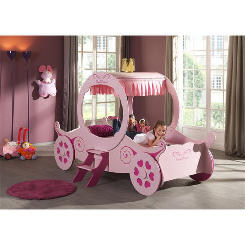 Vipack Bilsäng Princess Kate 90x200 cm, Rosa