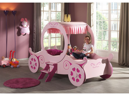Vipack Bilsäng Princess Kate 90x200 cm, Rosa