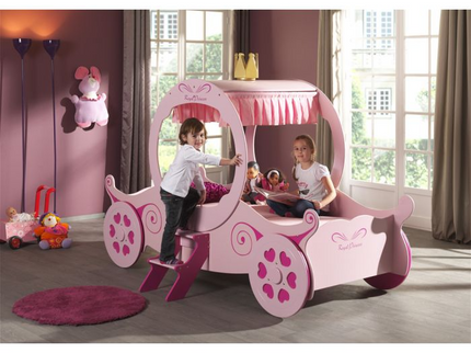 Vipack Bilsäng Princess Kate 90x200 cm, Rosa
