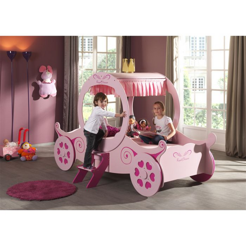 Vipack Bilsäng Princess Kate 90x200 cm, Rosa