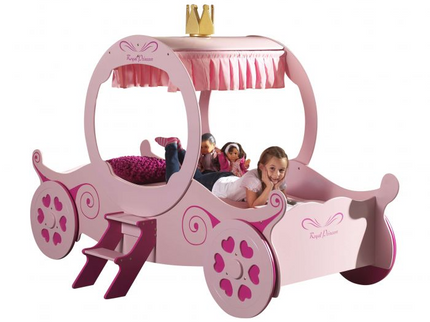 Vipack Bilsäng Princess Kate 90x200 cm, Rosa