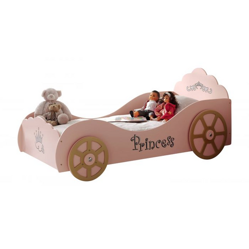 Vipack Bilsäng Princess Pinky 90x200 cm, Rosa
