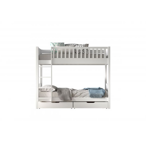 Vipack Scott Våningssäng Med lådor 90X200 cm, Vit