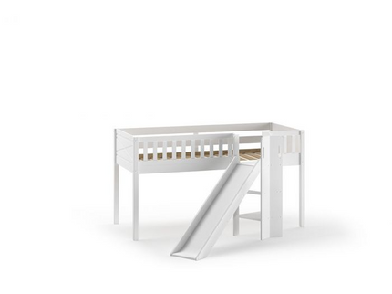 Vipack Scott Loftsäng Med Rutschkana 90X200 cm, Vit