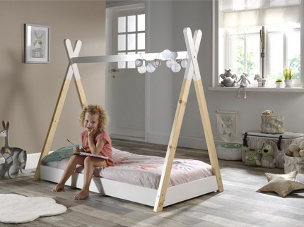 Vipack Tipi Juniorsäng 70X140 cm, Vit