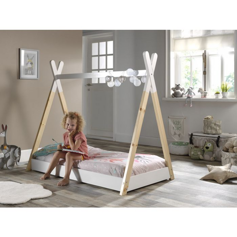 Vipack Tipi Juniorsäng 70X140 cm, Vit