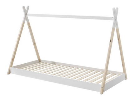 Vipack Tipi Juniorsäng Med Tält 90x200 cm, Vit