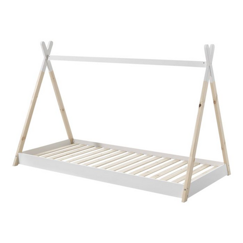 Vipack Tipi Juniorsäng Med Tält 90x200 cm, Vit