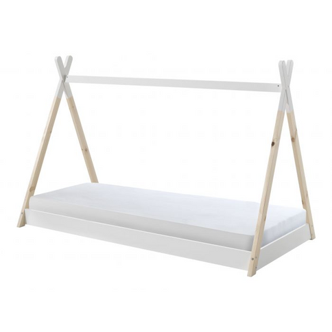 Vipack Tipi Juniorsäng Med Madrass 90x200 cm, Vit