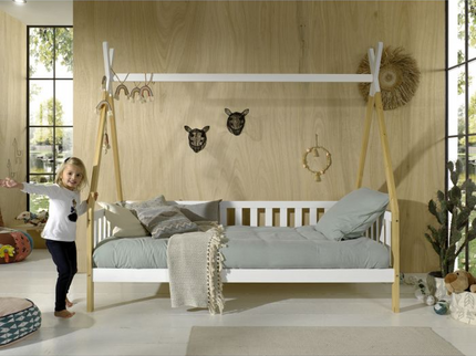 Vipack Tipi Junioräng Med Staket 90X200 cm, Vit
