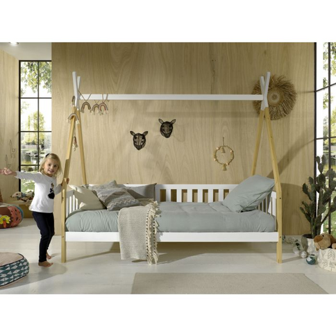 Vipack Tipi Junioräng Med Staket 90X200 cm, Vit