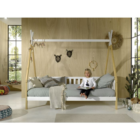 Vipack Tipi Junioräng Med Staket 90X200 cm, Vit