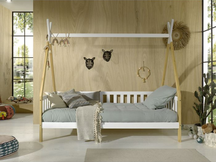 Vipack Tipi Junioräng Med Staket 90X200 cm, Vit