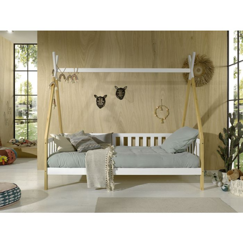 Vipack Tipi Junioräng Med Staket 90X200 cm, Vit