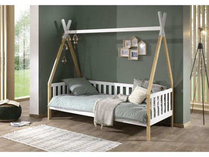 Vipack Tipi Junioräng Med Staket 90X200 cm, Vit