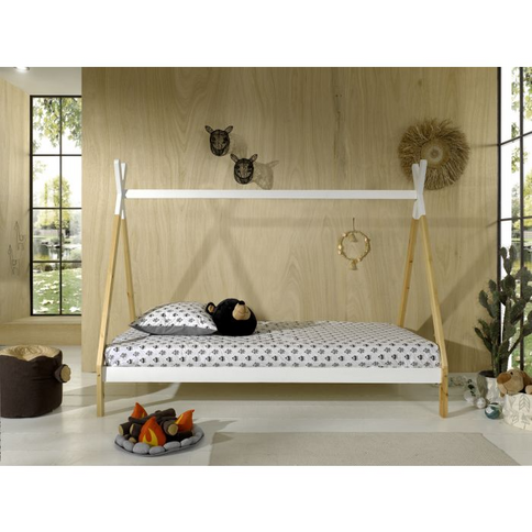 Vipack Tipi Juniorsäng Med Ben 90 X 200 cm, Vit