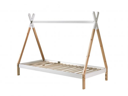 Vipack Tipi Juniorsäng Med Tält Och Låda 90x200 cm, Vit