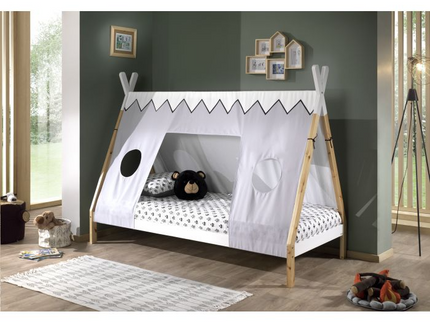 Vipack Tipi Juniorsäng Med Tält 90x200 cm, Natur