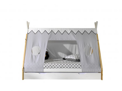 Vipack Tipi Juniorsäng Med Tält Och Låda 90x200 cm, Vit