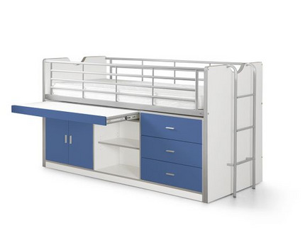 Vipack Bonny Loftsäng Säng 90x200 cm, Blå