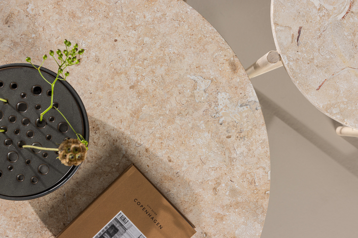 Vind Sandhamn Soffbord Beige 2st Runda