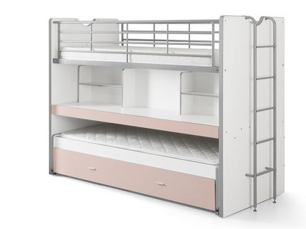 Vipack Bonny Våningssäng 90x200 cm, Rosa