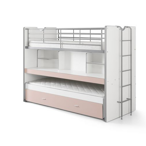 Vipack Bonny Våningssäng 90x200 cm, Rosa