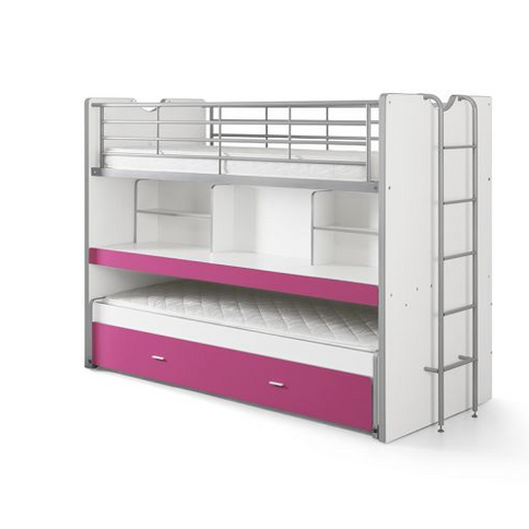 Vipack Bonny Våningssäng 90x200 cm, Fuchsia