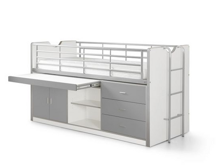 Vipack Bonny Loftsäng Säng 90x200 cm, Silver