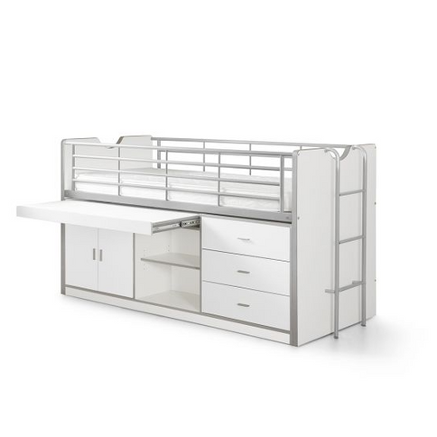 Vipack Bonny Loftsäng Säng 90x200 cm, Vit