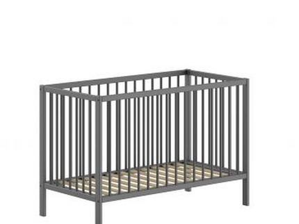 Vipack Dino Spjälsäng 60x120 cm, Antracit