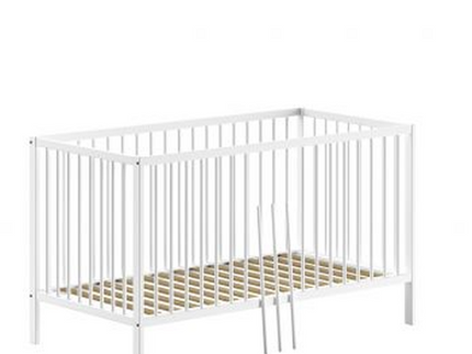 Vipack Dino Spjälsäng 70x140 cm, Vit